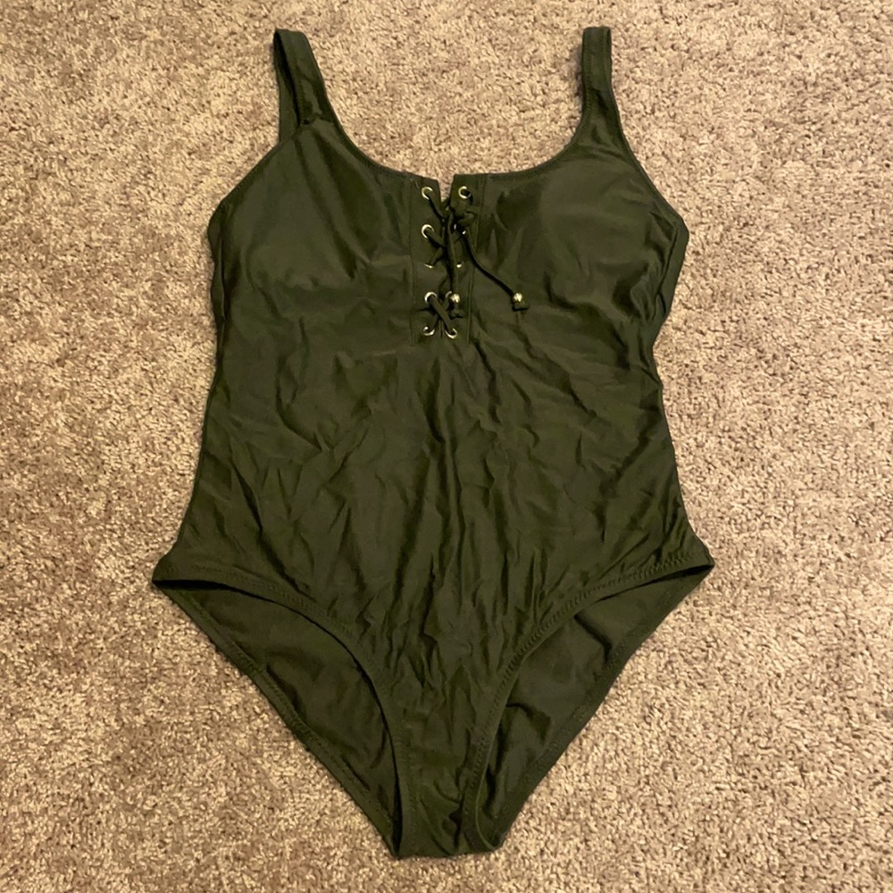 Green swimsuit